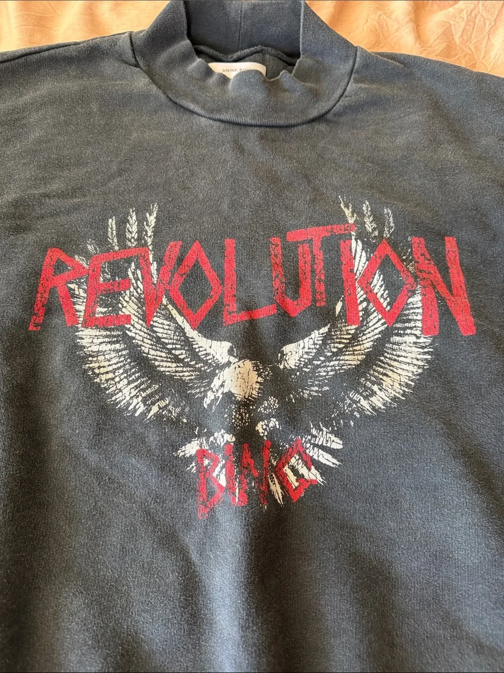 Anine Bing Graphic Gray Saint Revolution Sweatshirt Size S - Picture 2 of 9